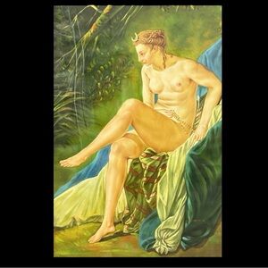 Rolled Oil on Canvas After Francois Boucher’s Diana Bathing